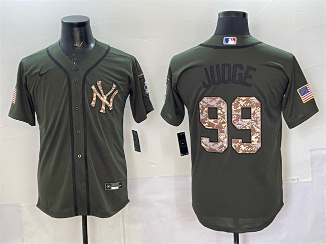 Men's New York Yankees #99 Aaron Judge Olive Salute To Service Cool Base Stitched Jersey Men's New York Yankees #99 Aaron Judge Olive Salute To Service Cool Base Stitched Jersey